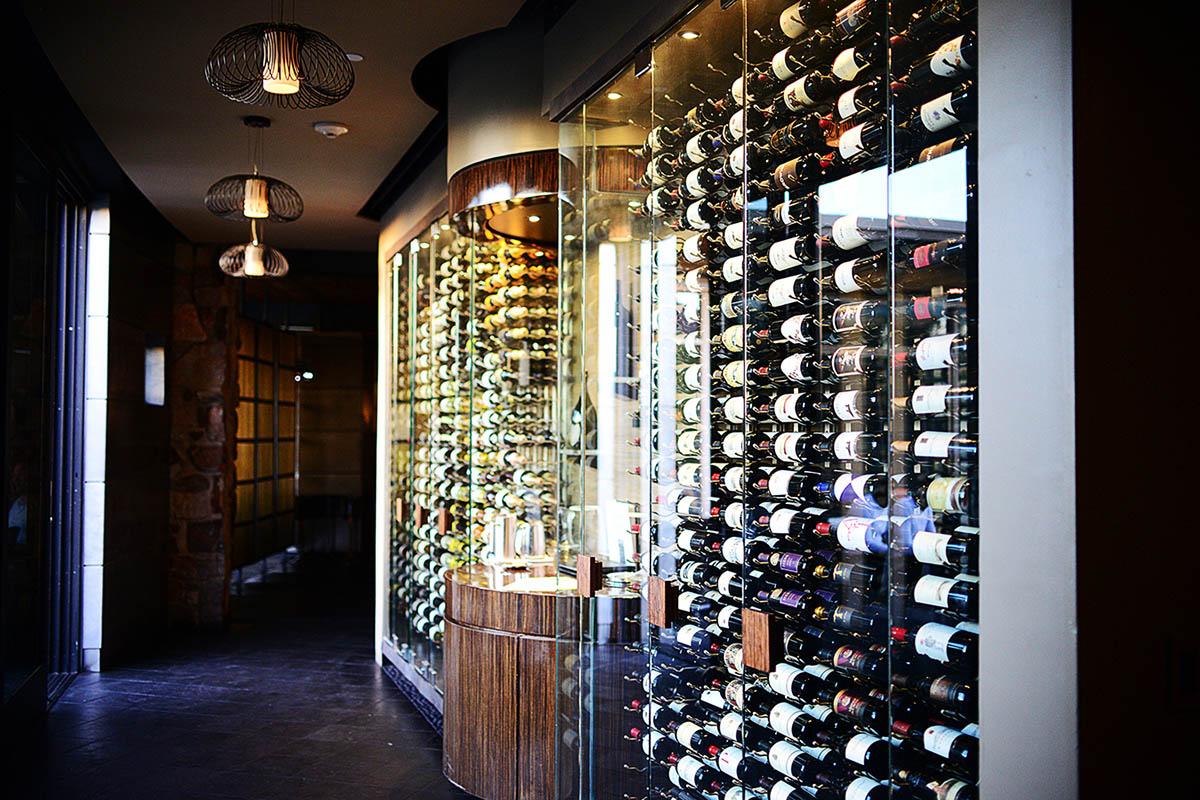 Wine room in a restaurant.