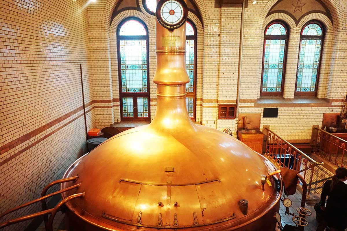 A large beer brewing machine.