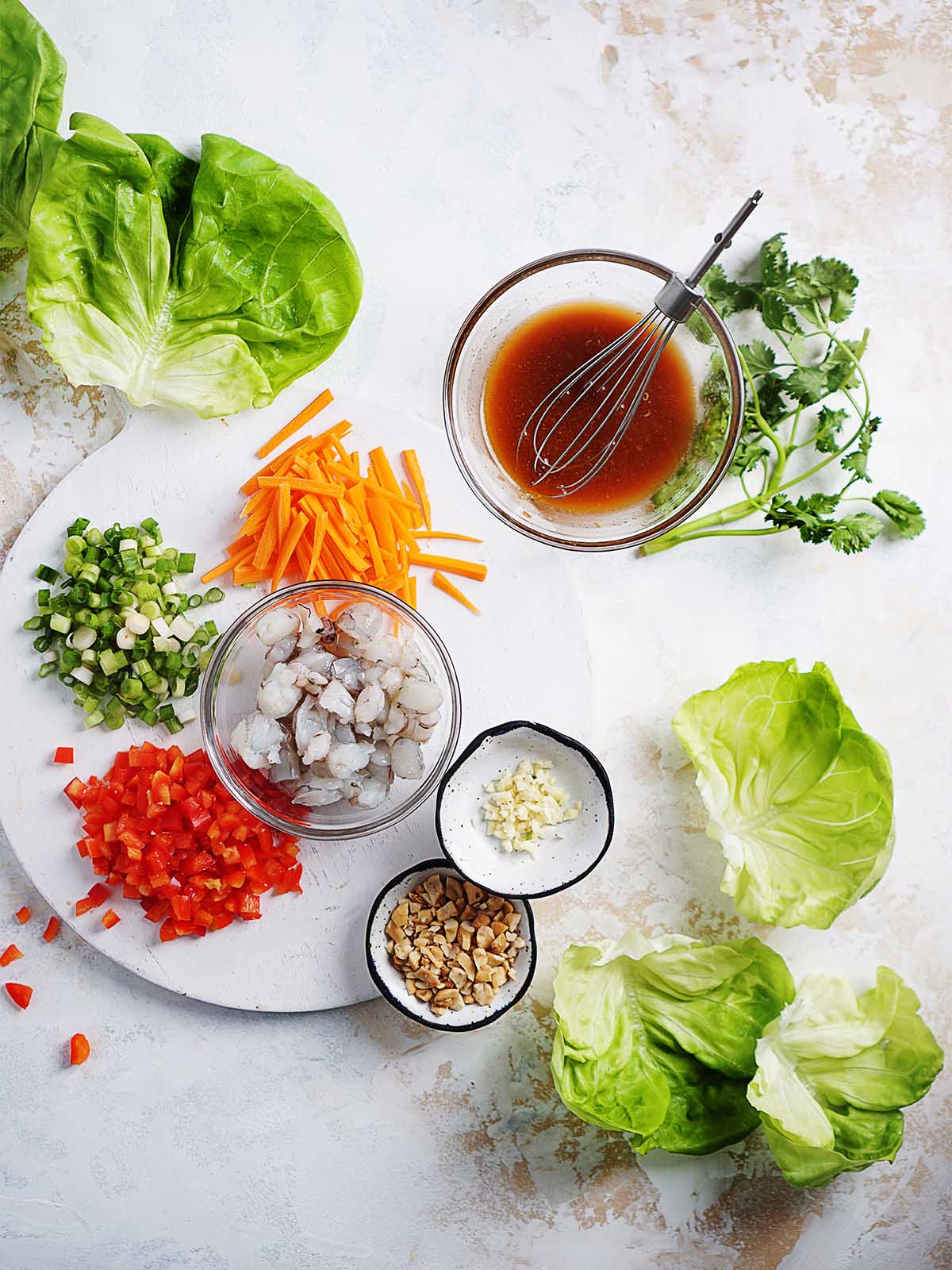 Shrimp Lettuce Wraps Ingredients.